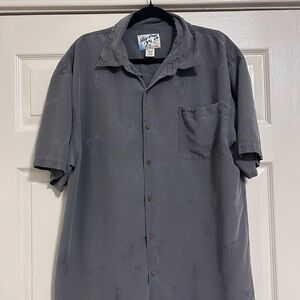 Big Dogs Gray Short Sleeve button up Shirt